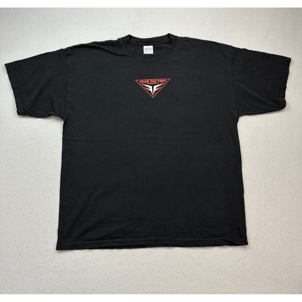 Vintage Fear Factory Shirt Mens XL Black Red 2004 Archetype Tour Heavy Metal Y2K